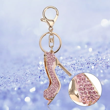 - Yosoo 3Colors Key Chain Holder Ring Keychain Creative Alloy Rhinestone High Heel Keyring, Key Ring,Key Chain