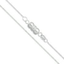 Sterling Silver Box Chain 0.8mm Solid 925 Italy Lightweight Wide Magnetic Clasp Necklace 24" Jewelry Female