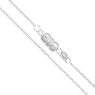 Sterling Silver Box Chain 1.1mm Solid 925 Italy Lightweight Wide