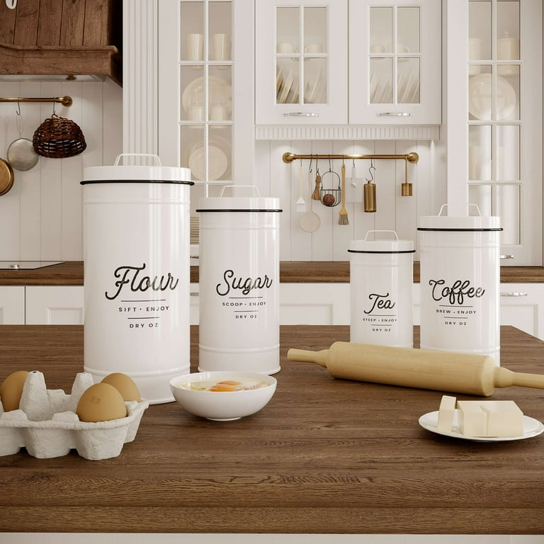 Barnyard Designs Canister Sets for Kitchen Counter Vintage Kitchen