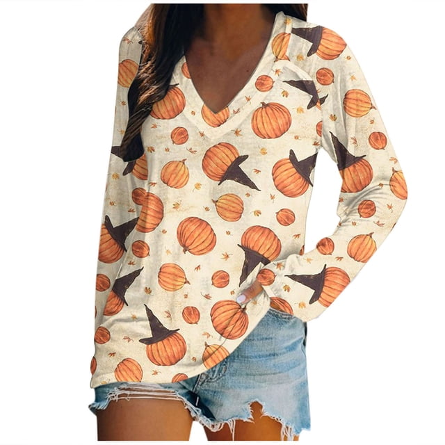 Camisas Para Mujer de Gran Tamaño Con Cuello en V, Camisetas Con Estampado de Festival, Camisetas de Manga Corta, Blusas Odeerbi ODB132532