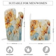 thumbnail image 2 of Abstract Flowers Heat Resistant Microwave Oven Gloves Set for BBQ Baking Grilling,Baking Gifts Cooks for Women,Housewarming Gifts for New Home, 2 of 6