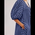 thumbnail image 4 of Mono de Rayas Extragrande para Mujer, Vestido Corto, Mono, Ropa de Playa para Vacaciones con Bolsillos. Azul Oscuro M, 4 of 7