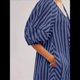 thumbnail image 4 of Mono de Rayas Extragrande para Mujer, Vestido Corto, Mono, Ropa de Playa para Vacaciones con Bolsillos. Azul Oscuro XL, 4 of 7