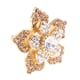 thumbnail image 4 of Broche nupcial de la boda Salvador Flor Cristal Rhinestone 3 Cm Oro, 4 of 6