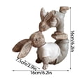 thumbnail image 3 of Easter Bunny Decor, Easter Decorations Bunny Figurine Parent and Baby, Spring Home Decor, Table Centerpieces, Easter Mantel Decorations or Springtime Gifts, Style 1, 3 of 6