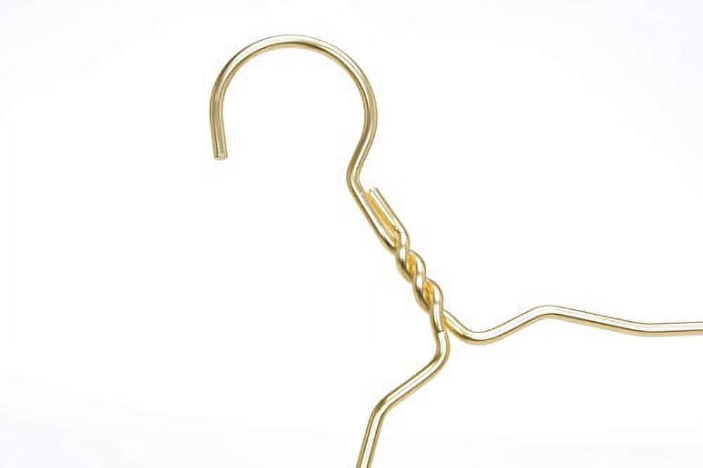 Beautiful 100 Gold Aluminum Metal Suit Hangers Heavy Duty Coat Hangers (100 Pack Gold)