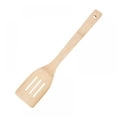 thumbnail image 1 of Wooden Spatula Long Handle Flat Non-Stick Kitchen Cookware with Holes for Mixing and Cooking, Easy to Hang 11.8", 1 of 6