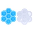 thumbnail image 3 of Sonew 7‑Grid Sky Blue Baby Food Box Silicone Food Storage Container W/Lid., 3 of 8