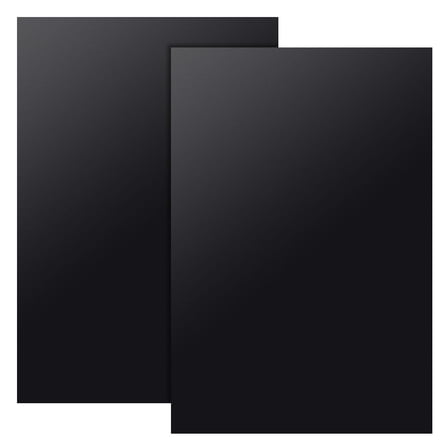 2 Sheets Black Plastic Sheet 11.8x7.9 inch Plastic Plates 2mm Thick Hard Plastic Sheet