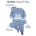 thumbnail image 4 of Gerber Childrenswear by Gerber Crew Neck Footed Sleepers Pajamas (Newborn or Infant), 4 Pack, 4 of 7