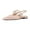 Pink, variant on Women Classic Rhinestone Dual Straps Satin Flats Closed Pointed Toe Studded Slingback Sandals Dating Shoes Size 9 Navy