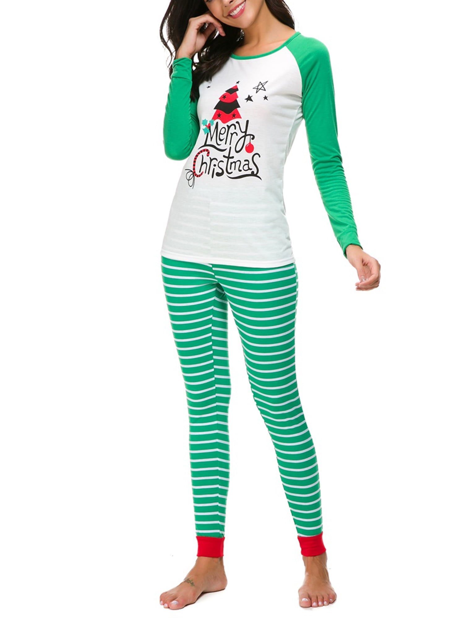 Bellella - Plus Size Womens Long Sleeve Christmas Pyjamas Xmas Tree Elk ...