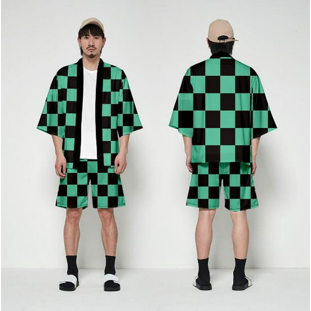 Checkered haori shop