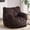 Brown, variant on Peispie Fluffy Corduroy Bean Bag Chair with Memory Foam Filling, Ergonomic Comfy Lounger for Adults & Teens, No Assembly Sofa Chair for Living Room Bedroom 250lbs, Beige