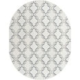 thumbnail image 2 of Rugs.com Outdoor Lattice Collection Rug – 8' x 10' Oval Ivory Flatweave Rug Perfect For Living Rooms, Large Dining Rooms, Open Floorplans, 2 of 8