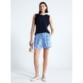 thumbnail image 2 of Free Assembly Women's and Women's Plus Linen Blend Print Shorts, 7" Inseam, Sizes XS-4X, 2 of 5