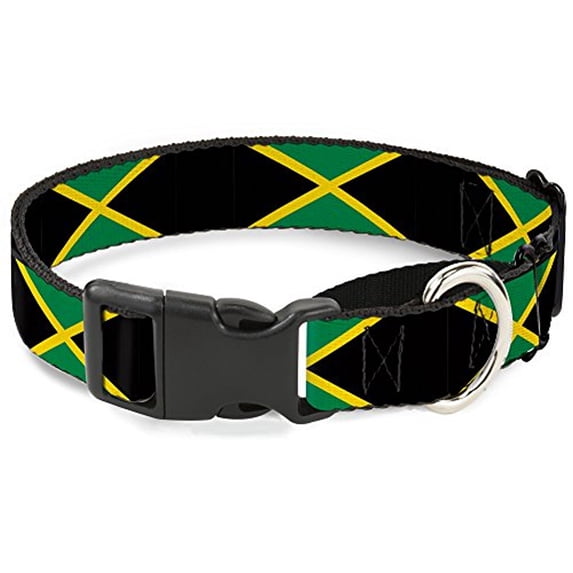 buckle-down mgc-w31002-l jamaica flags martingale dog collar