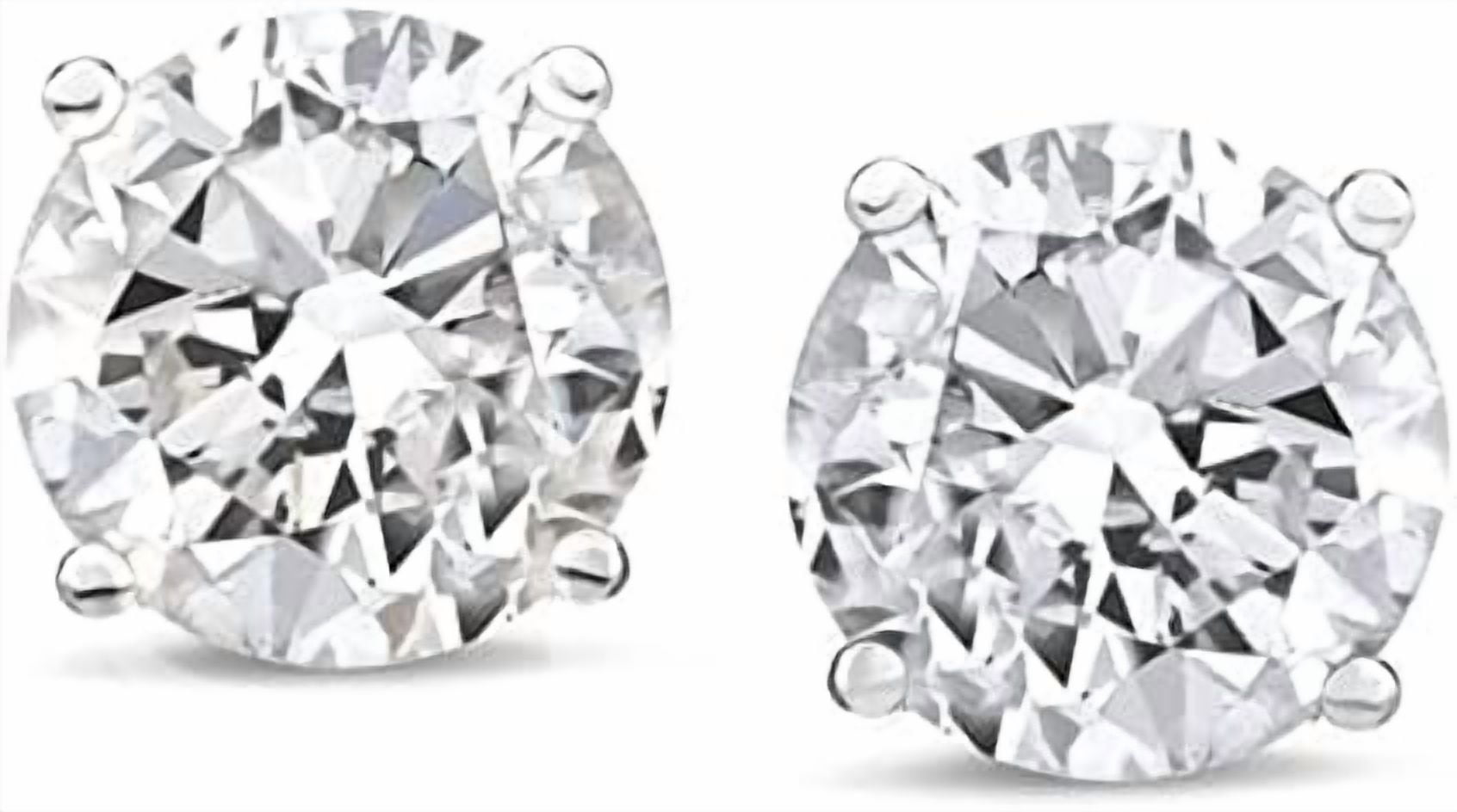 The Diamond Channel CERTIFIED 1 to 6 Carat LAB GROWN Solitaire Diamond Stud Earrings Round Cut 4 Prong Screw Back (F-G Color, VS1-VS2 Eye Clean Clarity)