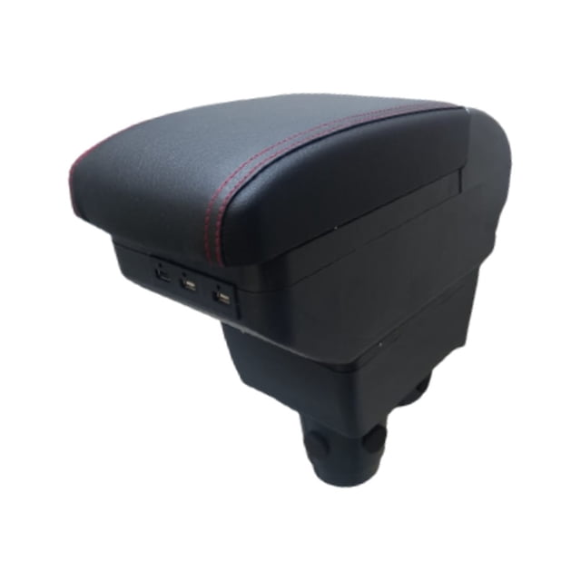 Descansabrazos para Duster NG TSIKA-SL con 9 puertos USB costura roja