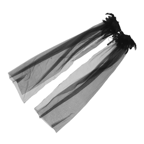 TABLZONE Black Tulle Costume Cape with Fasteners, Vampire Cloak for , Party, Stage Performance