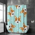 thumbnail image 2 of Coolnut Bath Shower Curtain Liners Dog Head and Paw 60x72in Polyester Waterproof with 12 Curtain Hooks, 2 of 6