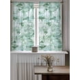 thumbnail image 4 of Green Abstract Curtains 54 Inch Length, Sheer Curtains for Bedroom Living Room Window Modern Oil Painted Art Contemporary Rod Pocket Voile Drapes Kitchen Curtains Small Half Window 52"x54" 2 Panels, 4 of 6