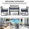 thumbnail image 7 of Segmart 4-Piece Outdoor Patio Furniture Set, Patio Conversation Set with Coffee Table, All-Weather PE Rattan Deep Seating Sofa Set with Cushions for Porch, Backyard, Balcony, 7 of 7