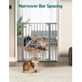 36 Inch Extra Tall Baby Gate with Cat Door, 29.540" Metal Dog Gate