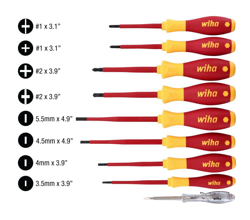 Wiha Insulated Screwdriver Set 9Pc