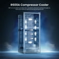 thumbnail image 4 of Yeego 15" Wine Refrigerator Cooler, 28 Bottle Dual Zone Wine Fridge Built-in or Freestanding with Stainless Steel Tempered Glass Door for Home/Office, 4 of 8