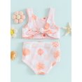 thumbnail image 5 of JYYYBF Baby Girls Swimwear 2 Piece Swimsuits Cross/Floral Print Vest Shorts Bathing Suits, 5 of 8