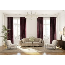 3S Brother's Mahogany Extra Long Shiny Velvet Curtains Luxury Colors Light Blocking Hang Back Tab & Rod Pocket 1 Panel Curtain 5-30 Ft Home Décor Custom Made Drapes -Made in Turkey(52"W X 95"L)
