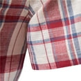 thumbnail image 6 of Men Clearance LYXSSBYX Mens Dress Shirts Short Sleeve Plaid Shirt Pocket Single-breasted Turndown Short Sleeve Blouse, 6 of 8