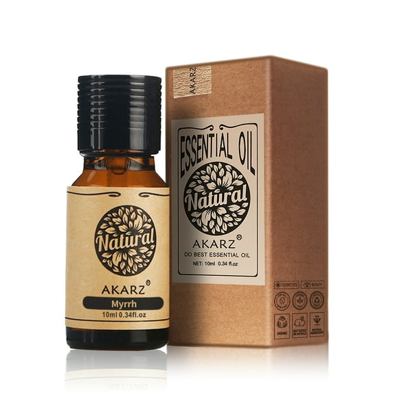 AKARZ Myrrh Essential Oils 0.34 fl.oz./10ml Pure And Naturel Aromatherapy Face Body Skin Care Massage Aroma Perfume Oil