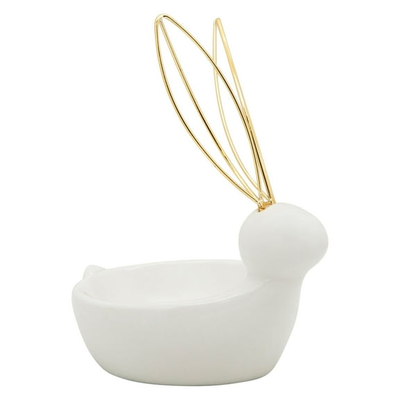 Sagebrook Home 6"h Bunny Trinket Tray, White