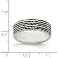 thumbnail image 3 of Sterling Silver Rope Design Ring (Size 11) Made In India qr1954-11, 3 of 5