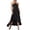 Black, variant on Evening Dresses for Women Holiday Party Womens Casual Dress Flowy Summer Party Dress With Ruffled Straps Elegant Solid Color Daily Wear Comfortable Fit