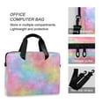 thumbnail image 4 of 16" Laptop Briefcase for Work Travel Laptop Shoulder Bag Carrying Handbag Laptop Case Pastel Rainbow Tie-dye, 4 of 8