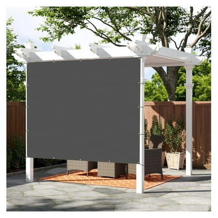Shade Cloth 5'x10'FT Sun Shade Screen Fabric HC-079 Shade Cover Tarp with Grommets for Pergola Backyard Garden,Dark Grey 0 5'×1 0'