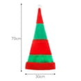 thumbnail image 4 of CHAO 1 Uds. Sombrero alargado de felpa a rayas rojas y verdes para Navidad, Hada de la decoración navideña, sombrero curvo, sombrero de payaso para fiesta, 4 of 5