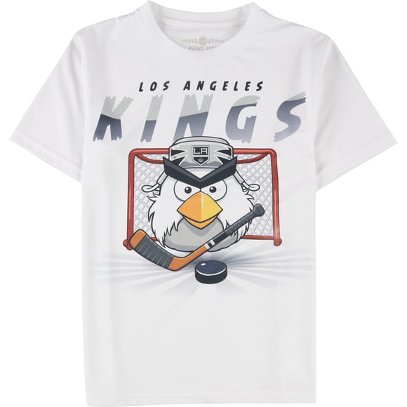 Level Wear Boys LA Kings Hockey Bird Goalie Graphic T-Shirt white M