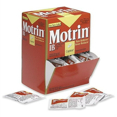McNeil Nutritionals Motrin Ib Analgésique - Maux de tête, douleurs musculaires, l'arthrite, maux de dents, mal de dos, Rhume, fièvre, menstruelles Cramp - 50 / Box (48152)