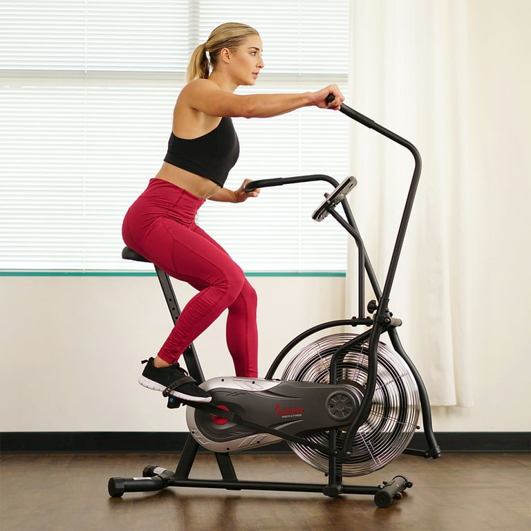 Sunny Health Fitness Zephyr Indoor Stationary Upright Air Bike w