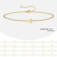 thumbnail image 3 of YYKihy Gold Initial Bracelets For Girls Women Jewelry 1 Gold/Silver Plated Letter Initial Bracelet Dainty Gold Bracelets For Women Initial Bracelets For Teen Girls Trendy, 3 of 9