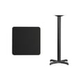 thumbnail image 3 of Flash Furniture 24'' Square Black Laminate Table Top with 22'' x 22'' Bar Height Table Base, 3 of 6