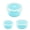 Blue, variant on 3-Piece Set of Round Flexible Food Containers for Lunch Storage, Outdoor Camping Tableware, Household Expandable Microwave and Refrigerator Safe Freshness Keepers, Collapsible Bento Boxes