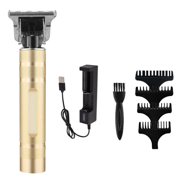 Electric Kit de cortadora de cabello inalámbrica para hombres T1 oro shamjiam Cortadora de pelo eléctrica