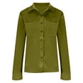 thumbnail image 3 of JYnXIANTI Button Down Shirts for Women Fall Fashion Clothes Long Sleeve Lapel Velvet Tops Comfort Winter Outfit with Pockets, 3 of 5