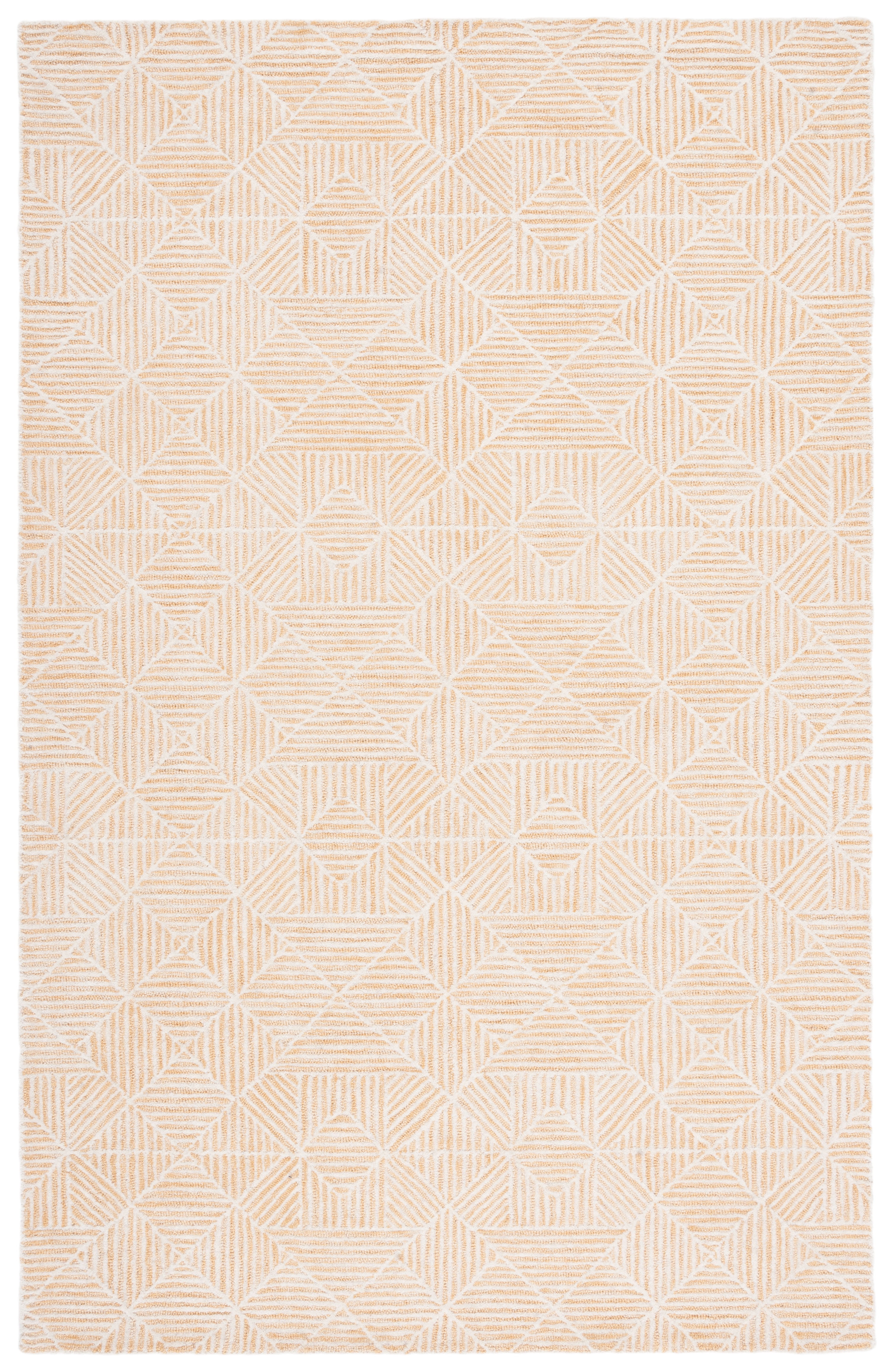 SAFAVIEH Abstract Brock Geometric Area Rug, Gold/Ivory, 4' x 6'